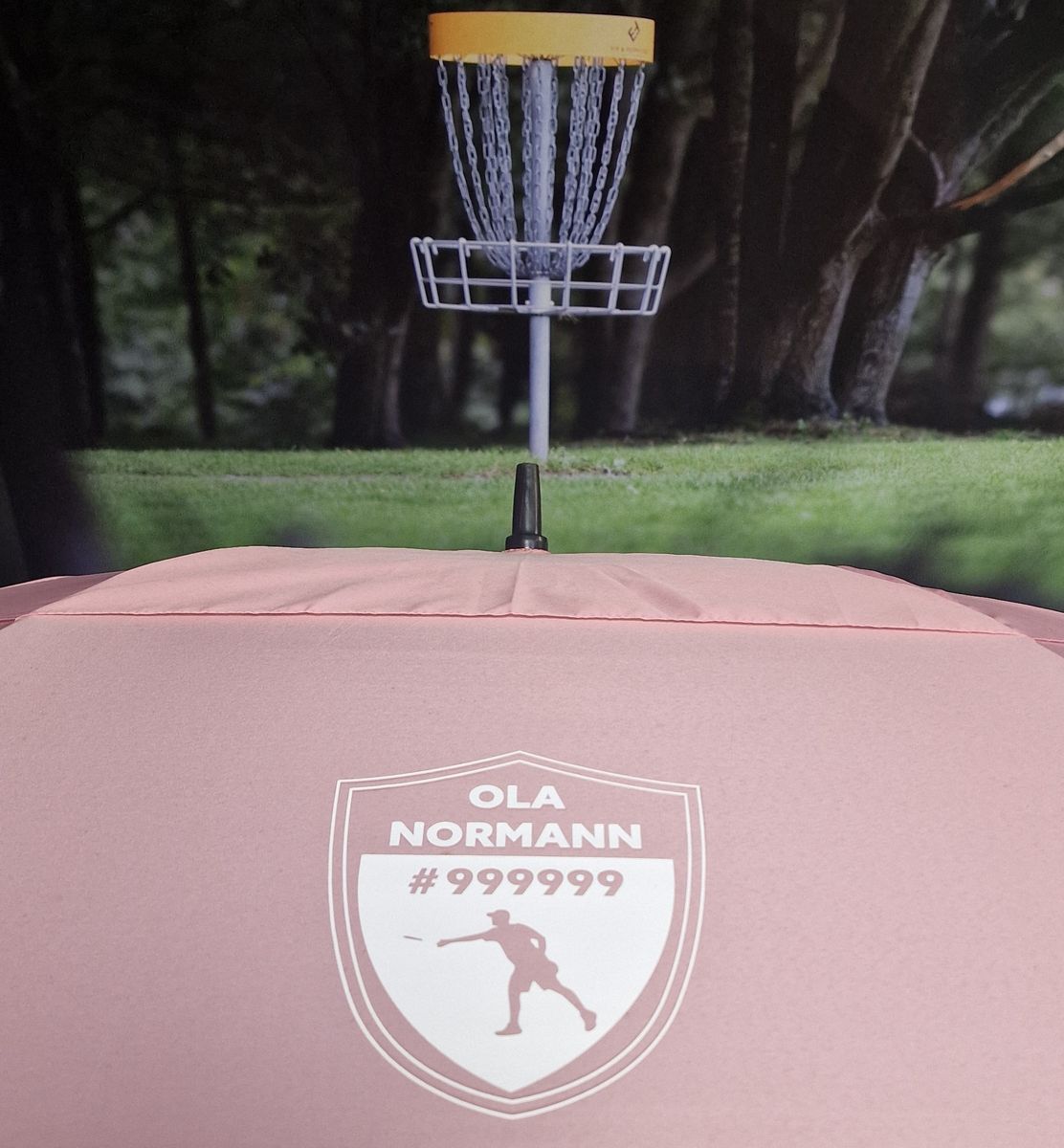 PARAPLY SQUARE MED EGET NAVN 2 SIDER